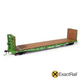 Ep-81902-1 Exactrail Ep-81902 Ho Burlington Northern Gsi 53ft-6 Inch Bulkhead Flat Bn #628981