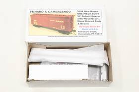 5094 F&c Ho Funaro And Camerlengo 36ft Box Car Wood Braced Ends New Haven Resin Kit