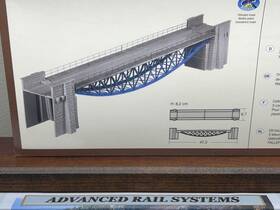 120496 Faller Under Arch Steeel Two Track Bridge - Inch Fishbellied Ho Scale Kit New