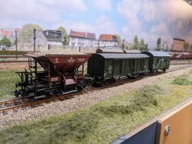 76480 Fleischmann Roco Tillig 5390 46128 Set Of 3 Ho-scale Freight Cars