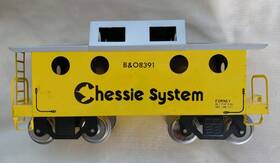 O8391 Forney B&o8391 Mccoy Standard Gauge Chessie System B&o 8391 Caboose Yellow - Pvp Nmt 1982 Ex