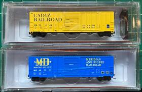 8008-2 Fox Valley Models 2 N Scale Fvm Boxcars Cadiz Rr Meridian And Bigbee