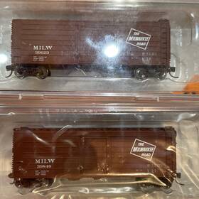 Fvm9003-3 Fox Valley Models N Scale Milw Milwaukee Road Rib Boxcar Qty2 Fvm9003-3 Fox Valley Models N Scale Milw Milwaukee Road Rib Boxcar Qty2