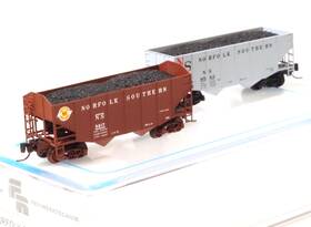 Zf319i Freudenreich Feinwerktechnik Metal Z-scale 31ft Fishbelly Hopper 2 Car Set Fr Norfolk Southern Ns