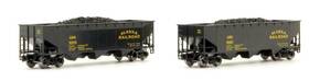 4008-2 Full Throttle Z Scale Gauge Wdw Alaska Railroad 40ft Hopper 2 Car Set #2