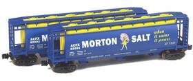 Ft1069 Full Throttle Z Scale Acfx Morton Salt 3-bay Cylindrical Hoppers Set #1