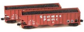 Ftpz8027-1 Full Throttle Z Sp Southern Pacific 3-bay Hoppers With Load - Set #1