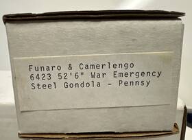 52ft6 Funaro & Camerlengo 6423 And Ho Scale Pennsylvania Inch War Emergency Gondola Kit