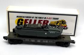 39181 Geller Trains Us Army Flat Car Usax With Amphibious Troop Carrier
