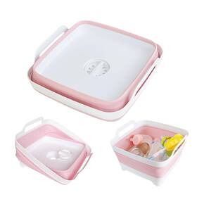 Jw1411p Gimwa Portable Collapsible Wash Basin - 2.4 Gal Camping Sink Dish Tub Pink