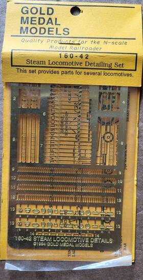 160-42 Gold Medal Models N Scale Steam Locomotive Detailing Set -
