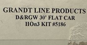 5186 Grandt Line Products D&rgw 30ft Rio Grande Flat Car Hon3 Kit #5186 New And Sealed