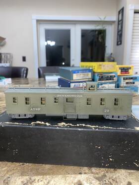2903 Hallmark Ho Scale Models Atsf Santa Fe Dynamometer Car 29 Brass Model Train