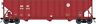 Bow-42867 Ho 100-ton 3-bay Open Hopper Bn Santa Fe #616418
