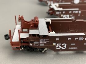 30-9053 Ho Kato Gunderson Maxi-iv Double Stack Well Cars Bnsf #253791 Ho1109
