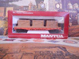 727-065 Ho Rare Mantua Illiniois Central Gulf Heavy Flat With Crates#80820 Nice Lqqk