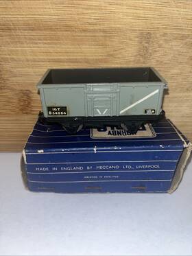 B54884 Hornby Dublo 32057 3-rail Oo Gauge Br 16t Mineral Wagon Grey Gc