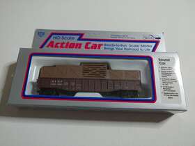 166592 Ihc 4301 Ho Action Car Atsf Gondola With Crate Load Brown