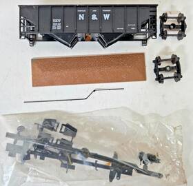 317213 Imwx Delta Lines 2941 Ho Scale Norfolk And Western 2-bay Open Hopper N&w Kit Nos Unassembled