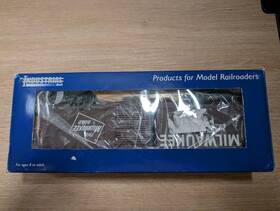 Idm-1009 Industrial Rail Idm 1009 O-27 1 48 Box Car Milwaukee Road Brown Die-cast Metal
