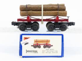Idm-8001 Industrial Rail O Gauge 3-rail Idm 8001 Skeleton Log Car With Logs