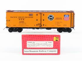 25302s-46 Intermountain O 2-rail Pfe/up Pacific Fruit Steel Ice Reefer #42356