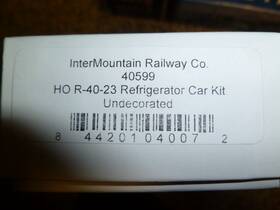 R-40-23 Intermountain 40599 Ho Refrigerator Car Undecorated Kit