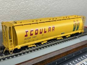45106 Intermountain Scoular Inch Corn Ears Grain Cylindrical 4 Bay Covered Hopper Car Ho Scale New