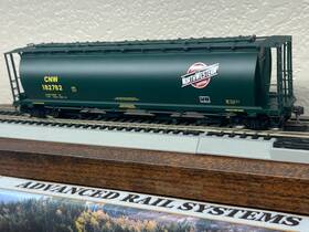 Intermountain 45124 Chicago Northwestern Inch Cnw Cylindrical Covered 4 Bay Hopper Car- Ho Scale New