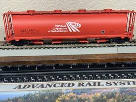 45201 Intermountain Potash Fertilizer Sasketchewan Cylindrical 4 Bay Hopper Swirl P Logo Ho Scale 45201 Intermountain Potash Fertilizer Sasketchewan Cylindrical 4 Bay Hopper Swirl P Logo Ho Scale