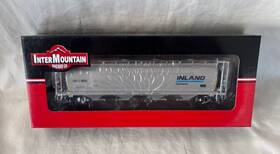 45239 Intermountain Ho Scale Inland Cement 59ft 4 Bay Cyl Inch Covered Hopper Car #4012