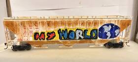 45313-21 Intermountain Ho Scale Custom Weathered Graffiti Hopper Canadian National