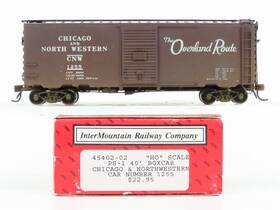 45402-02 Intermountain Ho Cnw Overland Route 40ft Boxcar #1255 - Custom Weathered