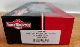 45761-08 Intermountain Ho 40ft 1937 Aar Boxcar B&m #73060 Nib