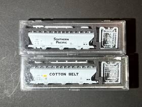 62004-xx Intermountain 2 N Scale 3-bay Hoppers -cotton Belt And Southern Pacific