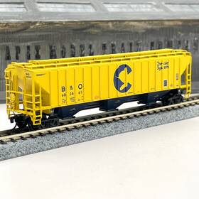 65360-18 Intermountain N Scale Chessie System 4750 Covered Hopper B&o 603861 65360-18 Intermountain N Scale Chessie System 4750 Covered Hopper B&o 603861