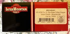 453102-01 Intermountain Railway Co. Up 4750 Cu. Ft. Rib Side 3 Bay Covered Hopper Bicentennial #74444