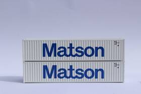 405310 Jtc Model Trains N Matson 40ft Corrugated Side Steel Containers Set Of 2
