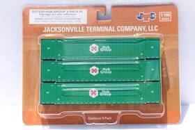 8-55-8 Jtc Model Trains 537110 N Hub Group 53ft Hc Containers Set #1 Of 3
