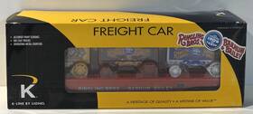 K-line 023922222282 K-line O Scale Ringling Bros Flat Car With 3 High Sides Circus Wagons 6-22228