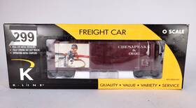 K-762-7490 K-line 040369051954 - O Gauge -k-762-7490 Art Reefer Box Car Boy And Cat -chesapeake Ohio