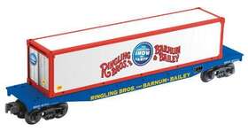 6-21470 K-line O Gauge Ringling Bros Flatcar With Container #36 Ln/box