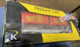 6-21691 K-line By Lionel Ringling Bros Barnum Bailey Flat Car With 2 Trailers New