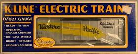 6-81829 K-line O Gauge Wp Western Pacific Feather Logo Box Car