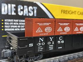 652-1752 K-line Lionel Nyc Die Cast Gondola With Crates #300156 O-scale Atlas