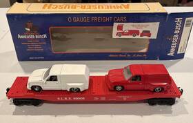 675601 K-line 69005 O Gauge Anheuser Busch Flat Car With Sports Trucks And Box No Decals K6900