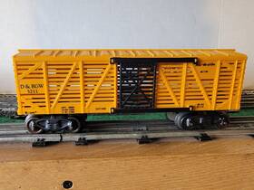 K-5211 K-line Marx Mold D&rgw 5211 Stock Car O Gauge With Tilt Couplers Kool Custom