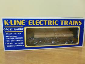 K-6627 K-line Southern Pacific Bulk Head Flat Car O Gauge. Nos