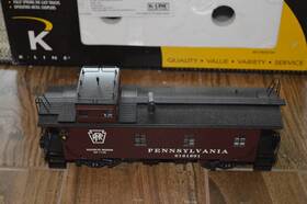 K616-1891 K-line K616-1892 O Gauge Prr Off-center Cupola Caboose Wood Sided Ob