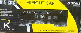 K6253-33514 K-line 6253-33514 Clinchfield Die-cast 2-bay Ribbed Hopper With Coal O-scale Lionel